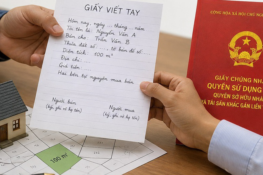 Thẩm quyền công nhận đất ở và cấp sổ cho đất mua bằng giấy viết tay