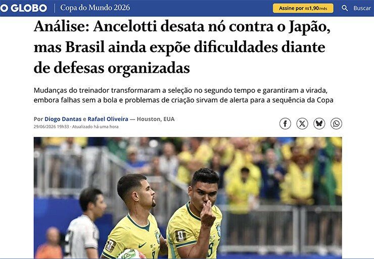 Brazil ngược dòng 2-1 trước Nhật Bản: Selecao nhọc nhằn tiến vào vòng 16 đội