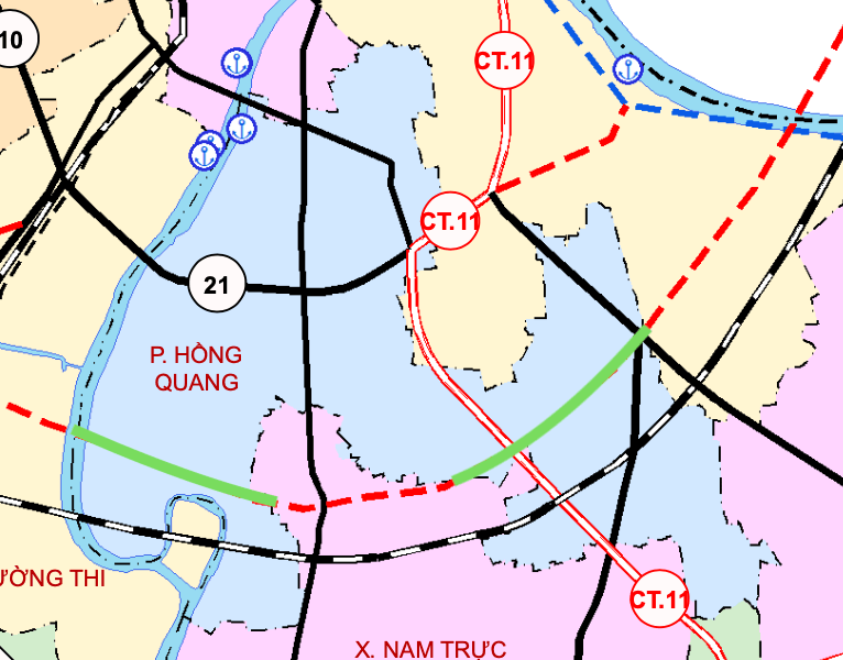 Quy hoạch hạ tầng phường Hồng Quang, tỉnh Ninh Bình: Chi tiết tuyến đường trục động lực mới