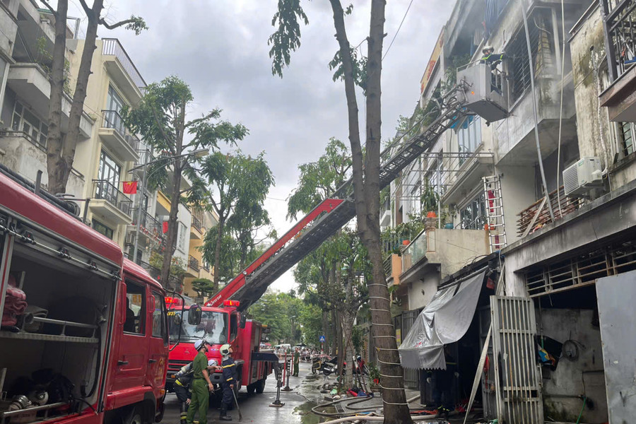 Khống chế vụ cháy tại khu đô thị Văn Phú, TP.Hà Nội khiến 2 người tử vong