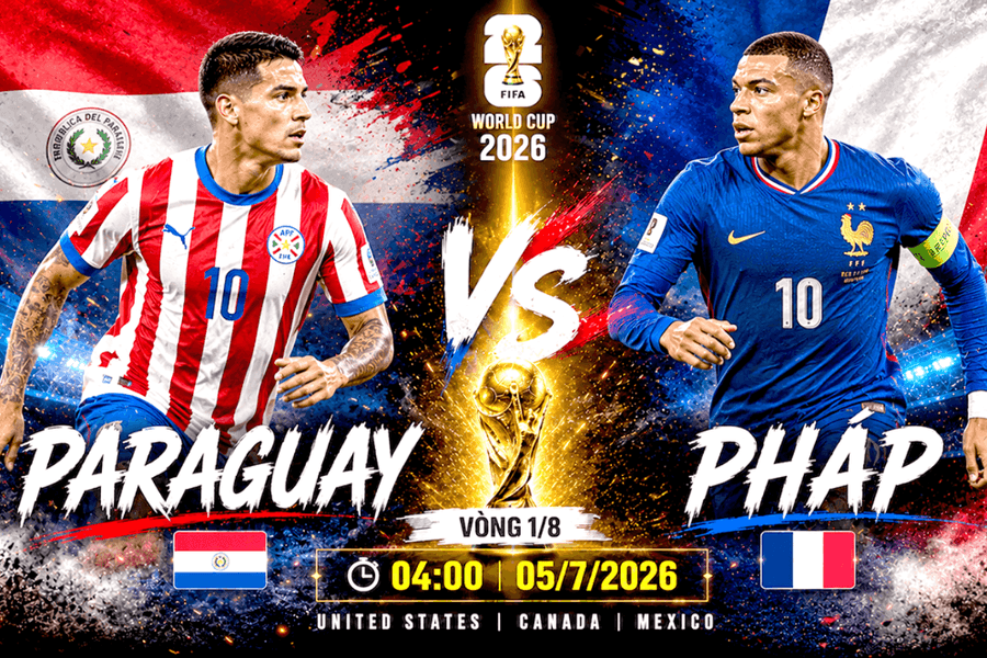 Vòng 1/8 World Cup 2026: Paraguay thách thức ứng viên vô địch Pháp