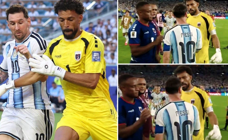 Messi ngả mũ trước thủ môn Vozinha sau chiến thắng nhọc nhằn của Argentina