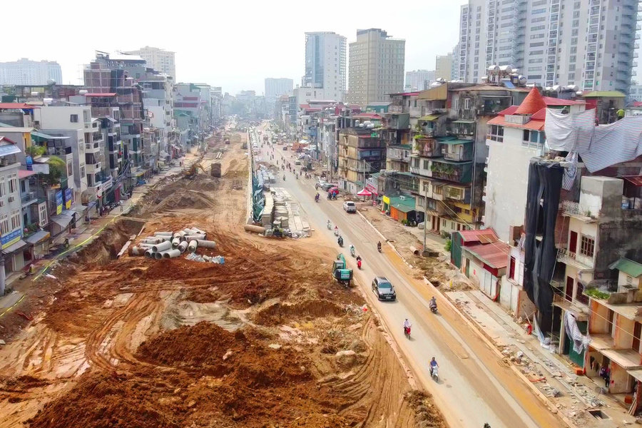 Dự án Vành đai 1 đoạn Hoàng Cầu - Voi Phục: Đẩy nhanh tiến độ thông xe trước ngày 2/9