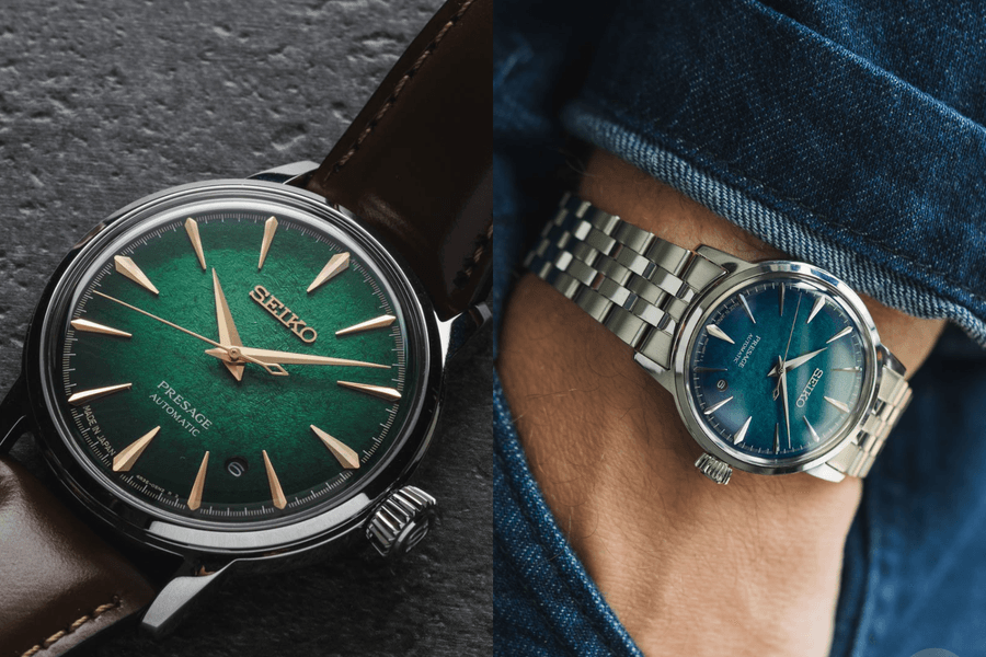 Cận cảnh bộ ba Seiko Presage Cocktail Time HCB: Nghệ thuật chế tác mặt số vân nổi