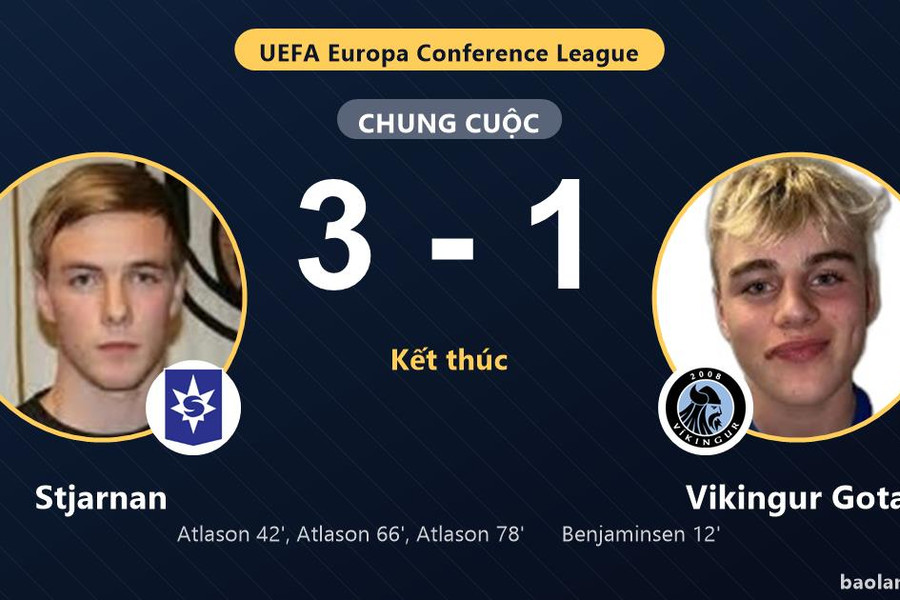 Ngược dòng ngoạn mục, Stjarnan hạ Vikingur Gota nhờ hat-trick Atlason