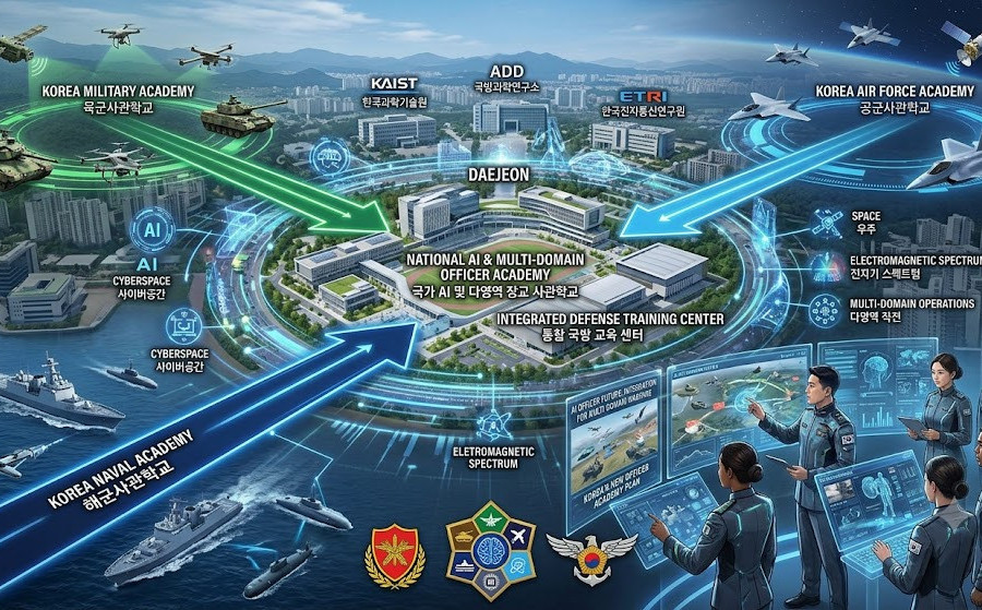 Hàn Quốc hợp nhất các học viện quân sự để đào tạo sĩ quan AI