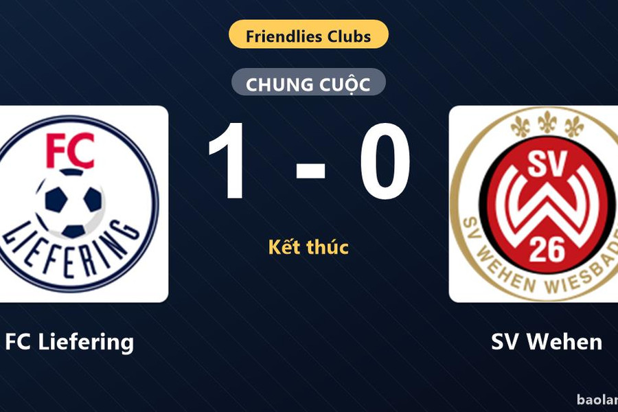 Thống kê trận đấu FC Liefering 1-0 SV Wehen: FC Liefering giành chiến thắng chung cuộc