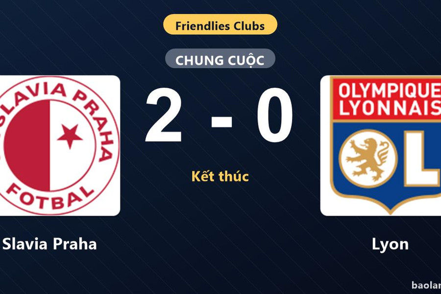 Slavia Praha đánh bại Lyon trong trận giao hữu