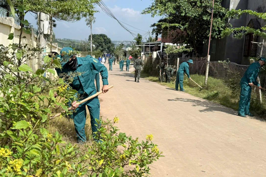 Trung đoàn Bộ binh 994B ra quân làm công tác dân vận