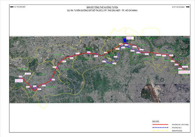 Tuyến metro Thủ Dầu Một - TP.HCM dài 35km với 24 nhà ga và mô hình TOD