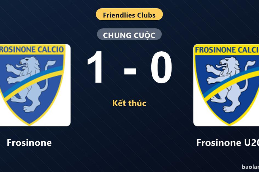 Frosinone thắng tối thiểu, Frosinone U20 nhận thất bại ở trận giao hữu