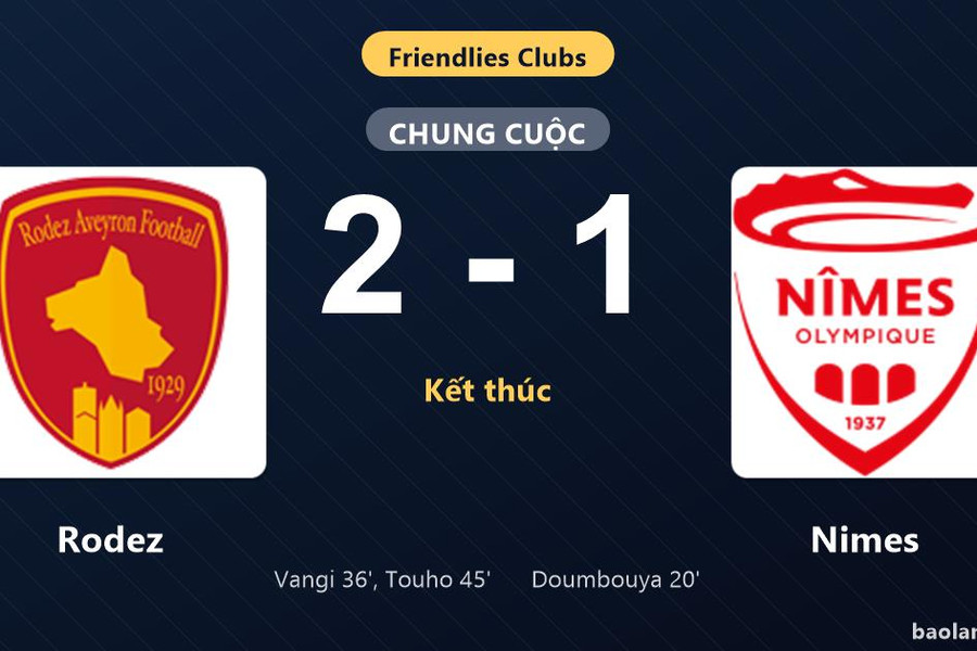 Thống kê trận đấu Rodez 2-1 Nimes: Rodez ngược dòng ngoạn mục