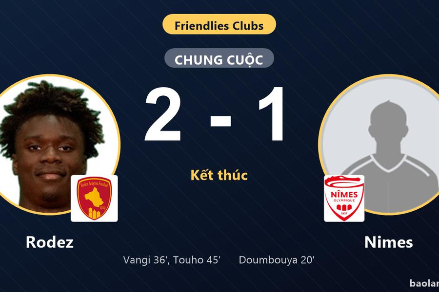 Rodez ngược dòng hạ Nimes, khép lại trận giao hữu đầy tiếc nuối