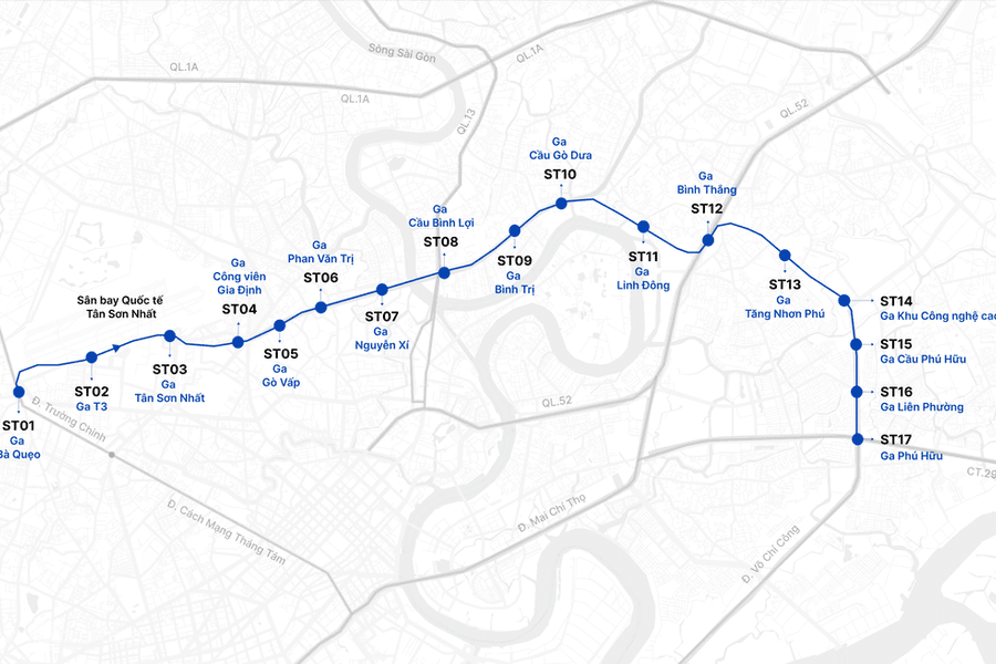 Quy hoạch tuyến metro số 6: Phương án bố trí hai ga ngầm kết nối sân bay Tân Sơn Nhất
