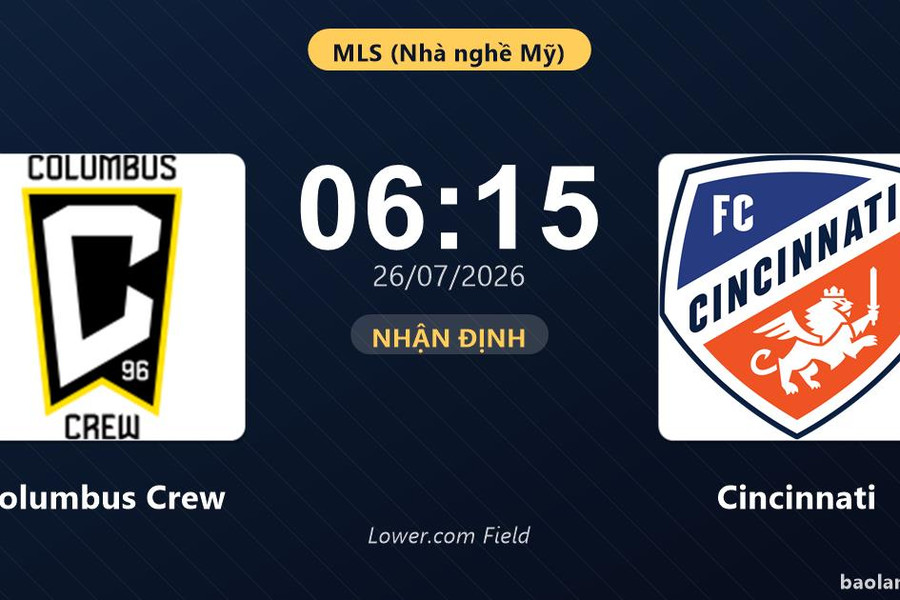 Nhận định Columbus Crew vs Cincinnati: đội hình dự kiến