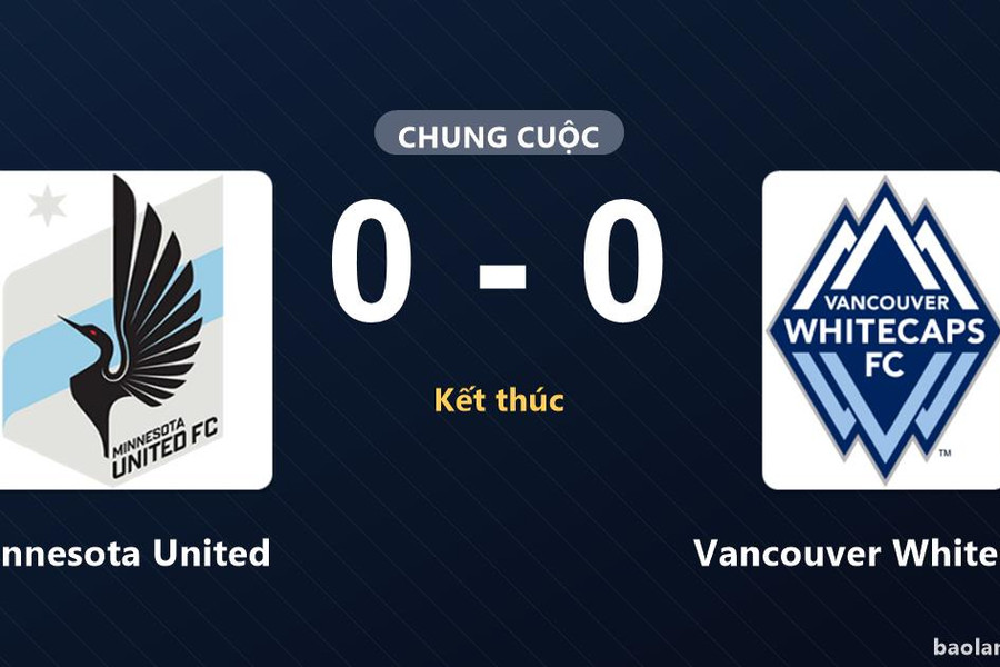 Thống kê trận đấu Minnesota United 0-0 Vancouver Whitecaps: Trận hòa không bàn thắng