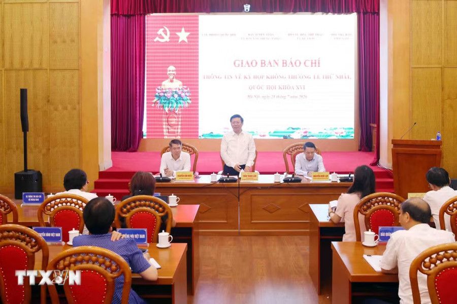 Kỳ họp không thường lệ lần thứ nhất của Quốc hội khóa XVI khai mạc vào sáng 3/8