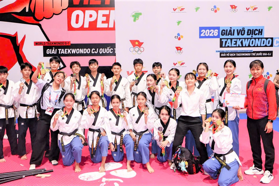 Lâm Đồng giành 27 huy chương tại giải Vô địch Taekwondo trẻ quốc gia 2026