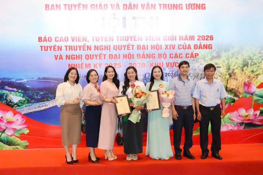 Lâm Đồng có 2 thí sinh đoạt giải Hội thi Báo cáo viên, tuyên truyền viên giỏi toàn quốc khu vực II