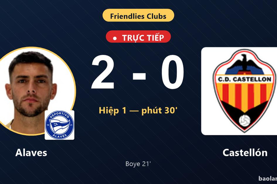 Trực tiếp Alaves vs Castellón: Alaves nhân đôi cách biệt