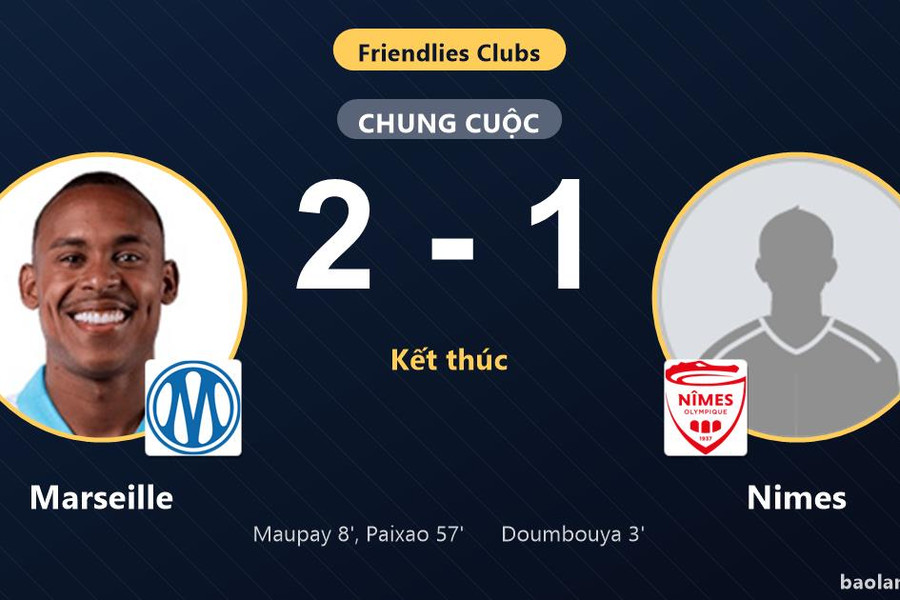 Marseille ngược dòng hạ Nimes trong trận giao hữu