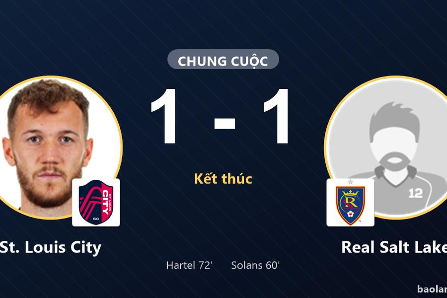 Hòa tại Energizer Park, St. Louis City và Real Salt Lake cùng giành vé