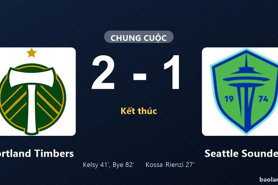 Thống kê trận đấu Portland Timbers 2-1 Seattle Sounders: Portland Timbers ngược dòng ngoạn mục