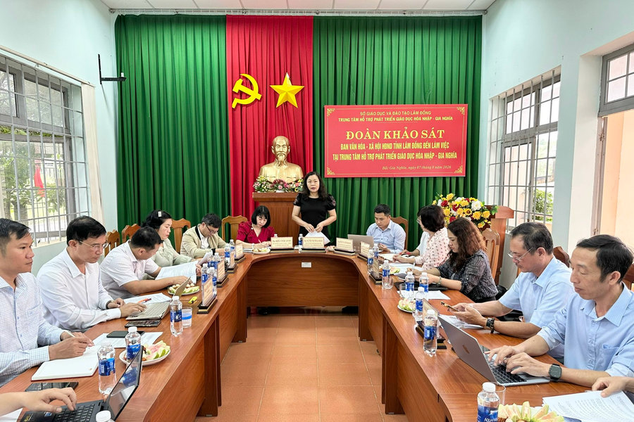 Ban Văn hóa - Xã hội HĐND tỉnh Lâm Đồng khảo sát thực hiện chính sách giáo dục hòa nhập