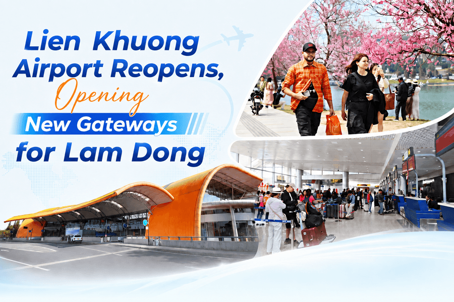 Lien Khuong Airport Reopens, Opening New Gateways for Lam Dong