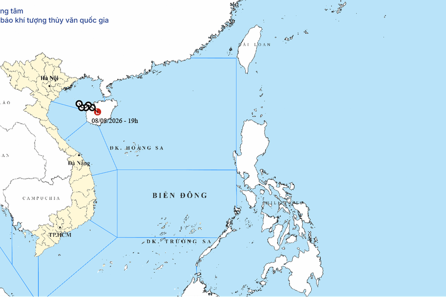 Tin cuối cùng áp thấp nhiệt đới ngày 08/08/2026: Vùng áp thấp suy yếu, tan trên đảo Hải Nam