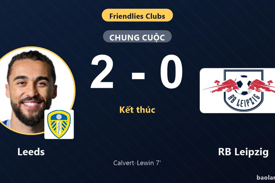 Đánh bại RB Leipzig, Leeds tạo đà thuận lợi trong trận giao hữu