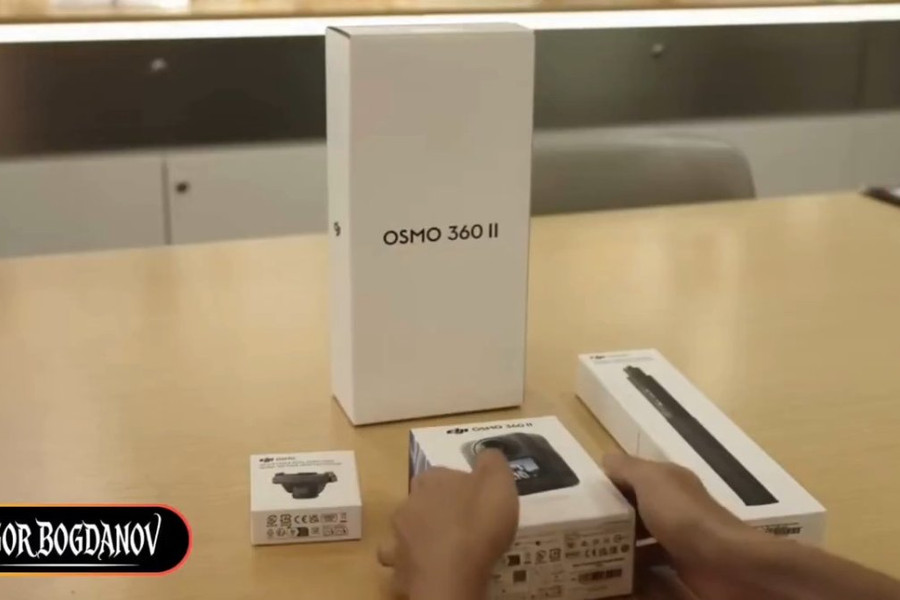 DJI Osmo 360 II lộ video mở hộp thực tế: Nâng cấp pin 2.150 mAh và ống kính tháo rời