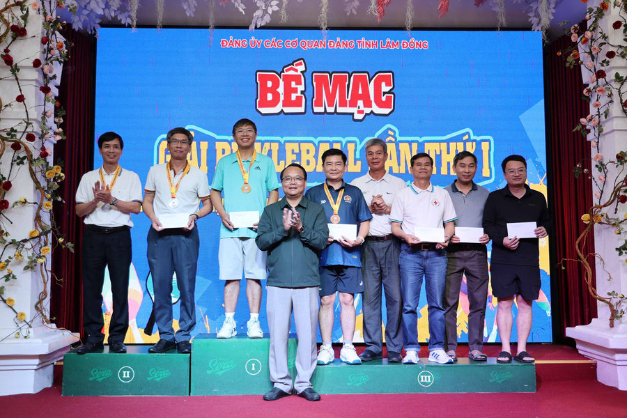 Bế mạc giải Pickleball Đảng ủy Các cơ quan Đảng tỉnh Lâm Đồng lần thứ 1