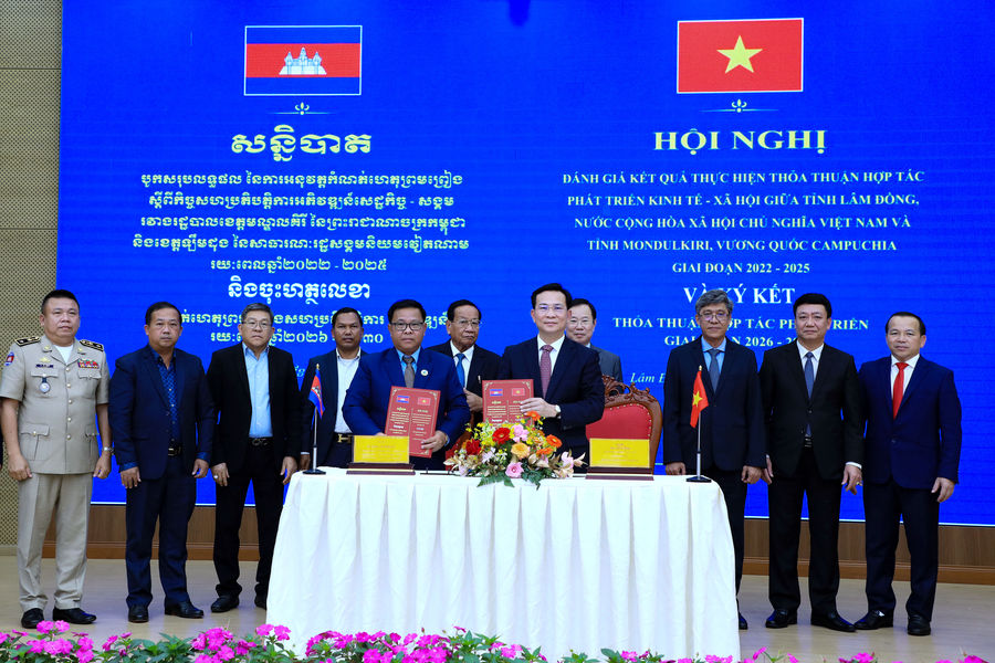 Lâm Đồng và Mondulkiri thỏa thuận hợp tác phát triển kinh tế - xã hội giai đoạn 2026 - 2030