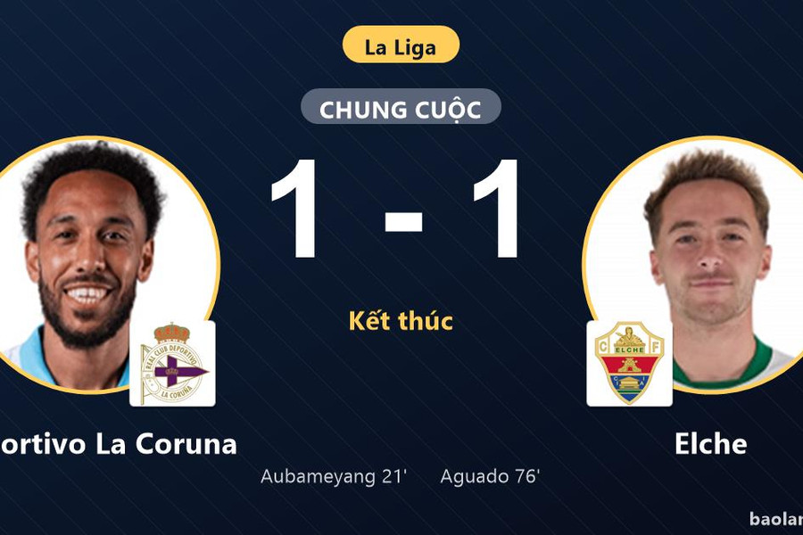 Deportivo La Coruna chia điểm với Elche trong ngày ra quân La Liga