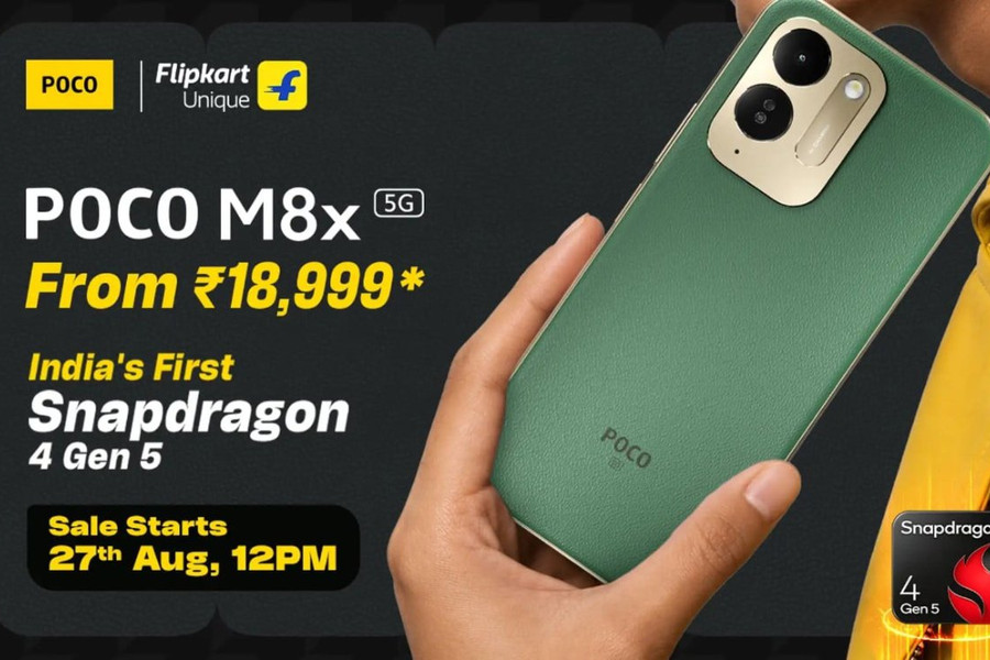 POCO M8x 5G chính thức ra mắt: Pin 7,900mAh, chip Snapdragon 4 Gen 5, giá từ 5.72 triệu