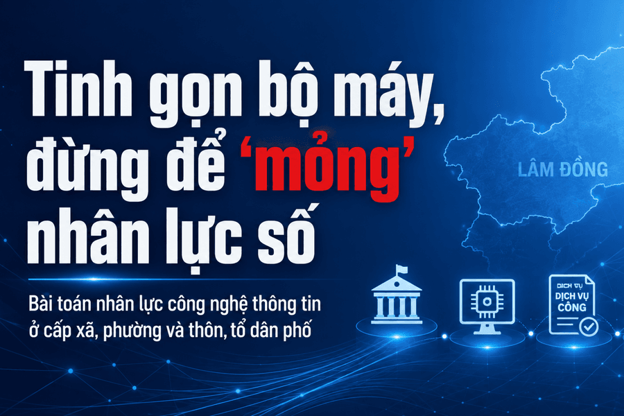 Tinh gọn bộ máy, không để "mỏng" nhân lực số