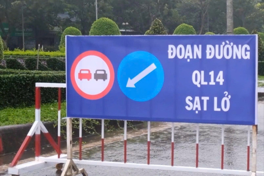 Vùng sạt trượt quốc lộ 14 sắp được khắc phục, 17 hộ dân mong ngày an cư