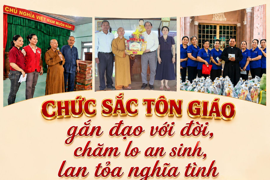 Chức sắc tôn giáo gắn đạo với đời, chăm lo an sinh, lan tỏa nghĩa tình