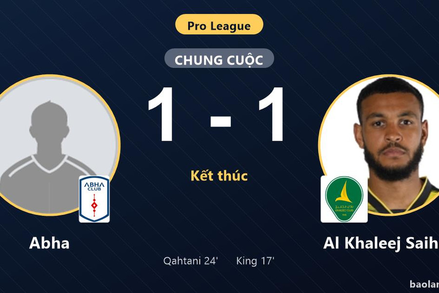 Chia điểm với Al Khaleej Saihat, Abha chưa thể thoát khỏi nhóm cuối bảng Pro League