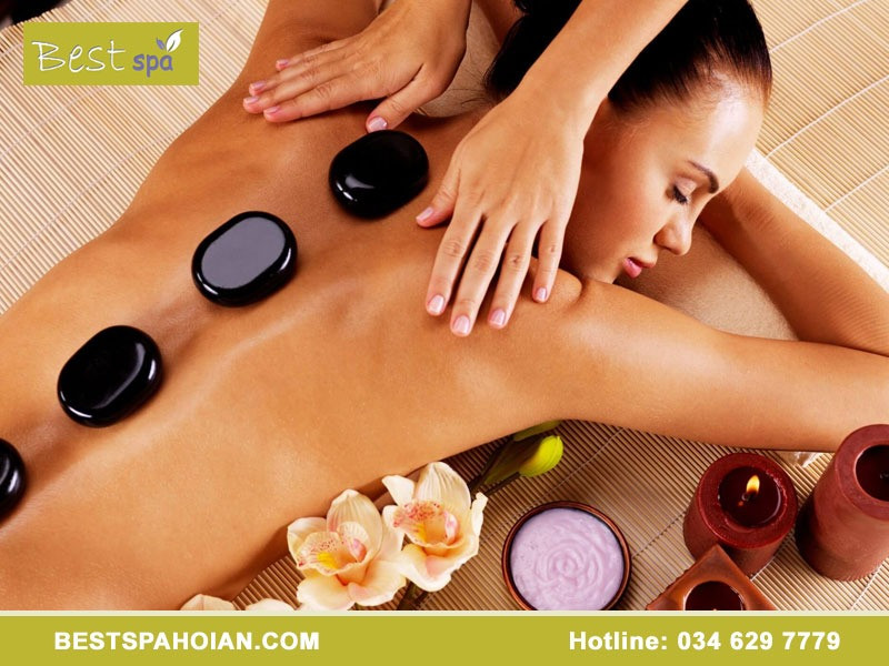 Đá nóng - Hot stone massage tại Best Spa Hoi An