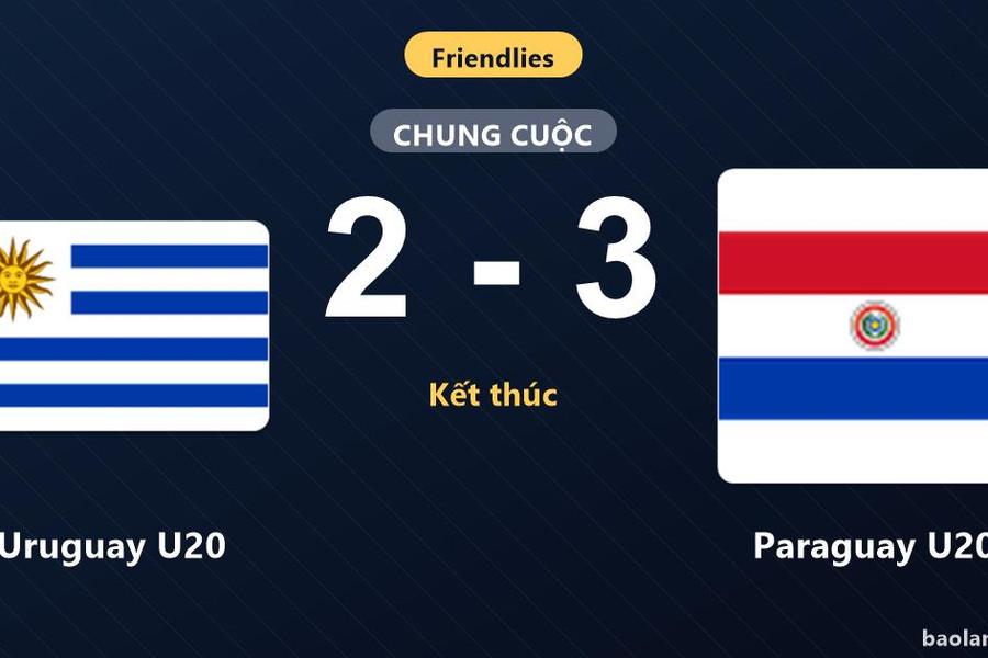 Paraguay U20 đánh bại Uruguay U20 trong màn rượt đuổi 5 bàn thắng