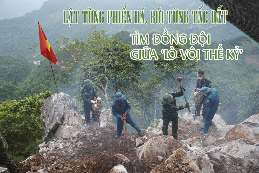 Lật từng phiến đá, bới từng tấc đất tìm đồng đội giữa ‘lò vôi thế kỷ’