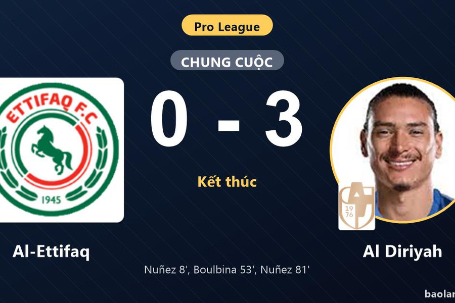Đè bẹp Al-Ettifaq 3-0 ngay trên sân khách, Al Diriyah vươn lên giữa bảng xếp hạng