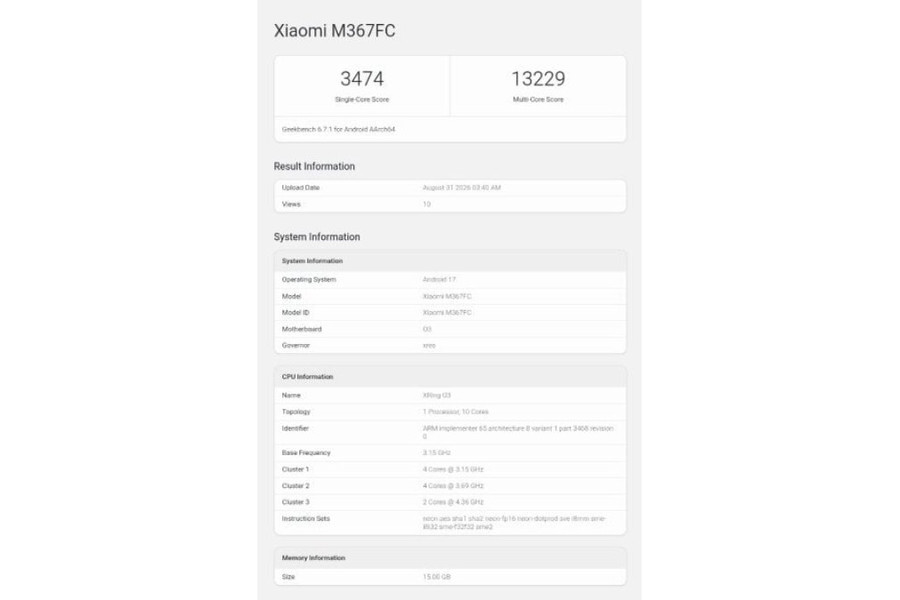 Hiệu năng chip XRING O3 trên Xiaomi Pad 9 Pro Max: Điểm Geekbench hé lộ sức mạnh thực tế