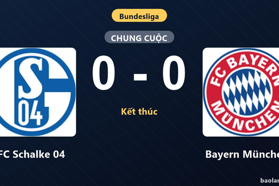 Bị FC Schalke 04 cầm chân không bàn thắng, Bayern München lỡ cơ hội bứt phá