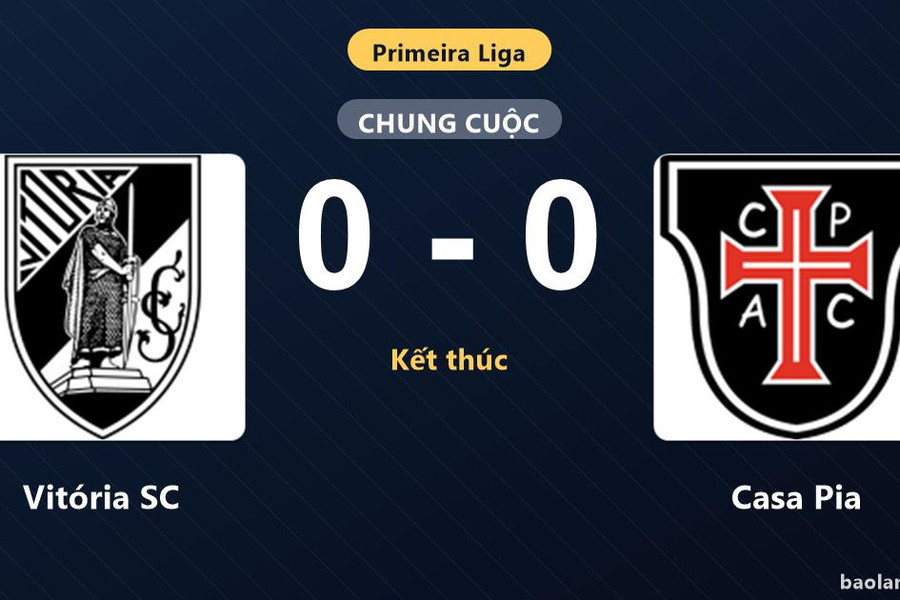 Chia điểm không bàn thắng với Vitória SC, Casa Pia chôn chân dưới đáy bảng