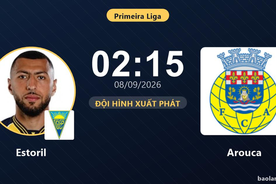 Trực tiếp Estoril vs Arouca: Hiệp 2 bắt đầu, hòa 0-0
