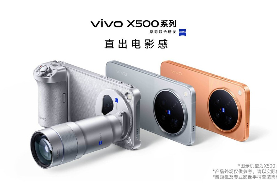 Khám phá vivo X500 Pro Max: Thiết kế báng cầm và ống kính tele rời biến hóa như máy ảnh cơ