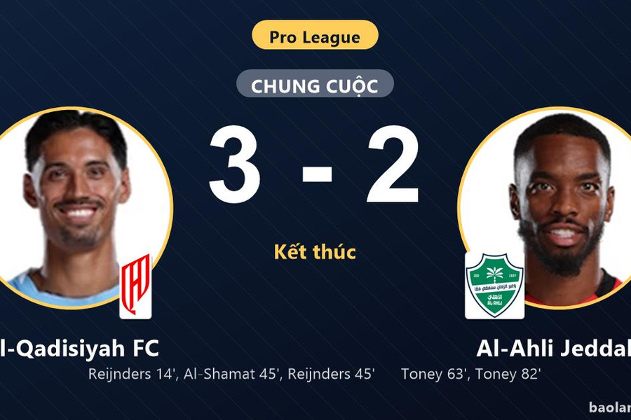 Hạ kịch tính Al-Ahli Jeddah 3-2, Al-Qadisiyah FC chen chân vào top 3 Pro League